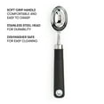 thumbnail image 2 of Cooking Light Stainless Steel Ice Cream Scoop with Comfortable Soft Grip Handle, 9"x1.6", Black, 2 of 6