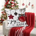 thumbnail image 4 of Ireezec Christmas Holiday Pillow Cover Decorative Linen Throw Pillow Case for Sofa Couch Bed Living Room Home Decor Festive Seasonal Accent, 4 of 6