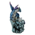 thumbnail image 3 of Blue Ocean Atlantis Dragon Perching On Crystal Rock Cavern Small Figurine, 3 of 9