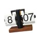 thumbnail image 5 of Reloj de escritorio abatible mecánico con base de madera y decoración automática Blanco, 5 of 9