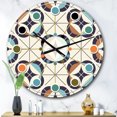 thumbnail image 2 of Designart 'Geometric Retro Design Iii Horloge Murale Moderne du Milieu du Siècle, 2 of 4