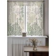thumbnail image 4 of Sage Green Ocean Tier Curtains 45 Inch Length,Sheer Curtains for Bedroom Living Room Window Coastal Grey Coral Starfish Shell Rod Pocket Drapes Kitchen Curtains Small Half Window 27.5"x45" 2 Panels, 4 of 6