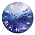 thumbnail image 2 of Designart "Dreaming in Indigo I" Abstract Landscape Oversized Wall Clock, 2 of 5