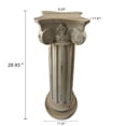 thumbnail image 5 of 28.93'' Roman Column Pedestal Plant Stand with Base, Greek Style Pillar Sculpture Magnesium Oxide Decorative Stand for Indoor Outdoor Garden Patio Wedding Party Display,Antique White, 5 of 9