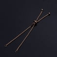 thumbnail image 3 of 10pc Adjustable 201 Stainless Steel Slider Bracelets Making Box Chain Bolo Bracelets Making Rose Gold Single Chain Length: about 11.5cm, 3 of 4