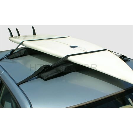 HTTMT- 2 Surfboard Soft Wrap Roof Racks Rax Any Car Automobile SUV Minivan Van