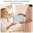 thumbnail image 7 of DAKIMOE Bible Cover Case for Women Bible Bag with Durable Handle Quilted Carrying Book Case Church Bag Bible Study Supplies Accessories Gift for Mother Lady Women, Blue Flower, 7 of 7