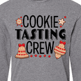 thumbnail image 4 of Inktastic Christmas Cookie Tasting Crew with Holiday Cookies Long Sleeve T-Shirt, 4 of 5