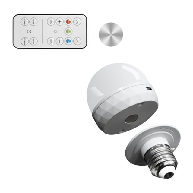 Bombilla recargable bombilla nocturna E27 para apliques y lámparas 5W con control remoto inalámbrico para la sala de estar vacaciones 2500mAh 3 colores