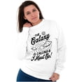 thumbnail image 4 of Outer Space Galaxy Adventure Cool UFO Unisex Plus Fleece Graphic Sweatshirt Brisco Brands 3X, 4 of 5