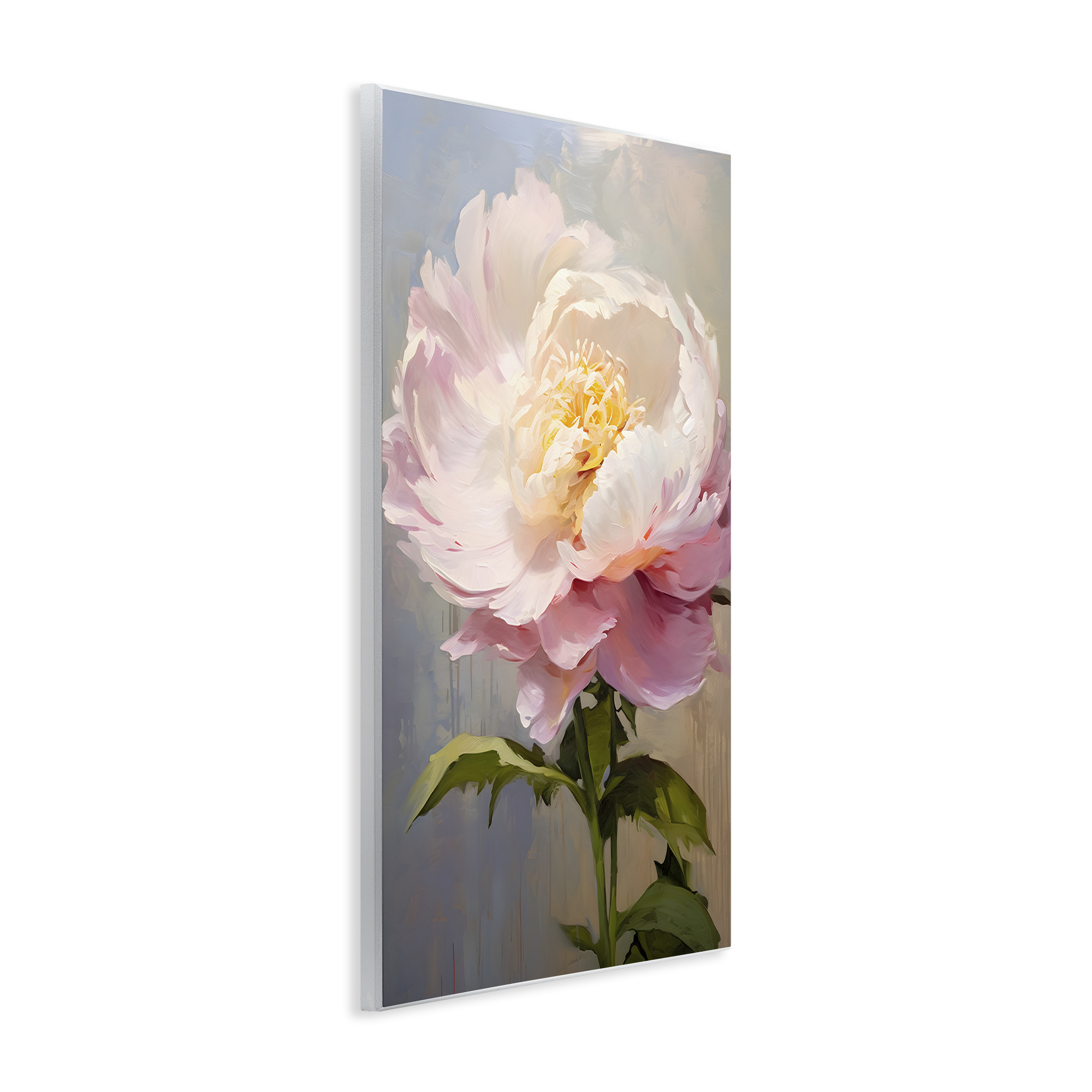 Stupell Industries Pink Rose in Bloom Botanical & Floral Painting Unframed Art Print Wall Art, 13 x 19