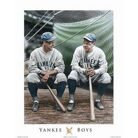 Darryl Strawberry Yankees - Yankee Boys Lou & Babe Poster Print by Darryl Vlasak (16 x 20)