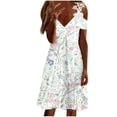 thumbnail image 2 of Fankiway Mode Femmes V-Cou Épaule Dentelle Robe Robe Pull Manches Courtes V-Cou Robe Femmes Robes Grande Taille de Dégagement Grande Taille Robes de Dégagement, 2 of 5