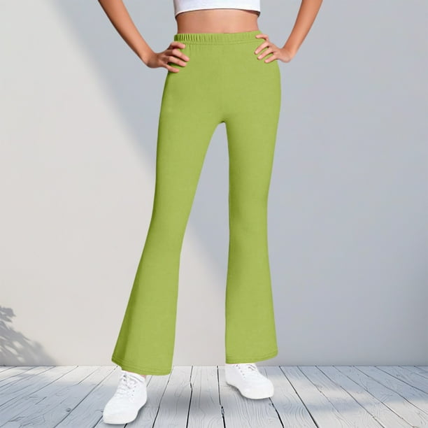 Cowsor Girls Flared Dress Pants – Soft Bell Bottom Uniform Pants for School or Daily Wear