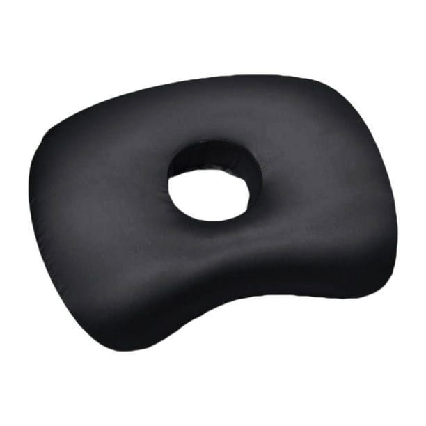 Almohada para piercing de oreja, soporte para cuello y cabeza, relleno de algodón PP suave y cómodo, lateral Negro