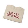 thumbnail image 3 of Croissant Sweatshirt Gifts Crew Neck Shirt Long Sleeve Unisex, 3 of 7