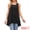 Black, variant on DARING DIVA Women's High Low Casual Sleeveless Chiffon Blouse Asymmetrical S Black