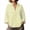Yellow, variant on Idoravan Womens Button Down Shirt Oversized Womens 3/4 Sleeve Striped Button Down Shirt Fashion Women's Summer Striped Casual Turndown Collar Button 3/4 Sleeve Shirt