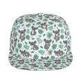 thumbnail image 2 of Daiia Bears and Tropical Leaves print Flat Bill Hats Flat Brim Trucker Cap Baseball Cap Adjustable Classic Low Profile Hat Unconstructed Plain Cap, 2 of 9