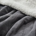 thumbnail image 6 of Westinghouse Flannel to Sherpa Electric Heated Blanket full size, 6 Heating Levels & 2-10 Hours Auto Shut off Setting, Reversible Heated Throw, Charcoal Grey, 6 of 7