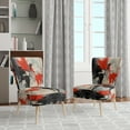 thumbnail image 2 of Designart "modern Duality II" Orange Abstract Collages Upholstered Accent Chair - Modern Arm Chair For Bedroom, 2 of 7