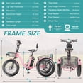 thumbnail image 6 of Lilypelle 7-Speed Electric Tricycle with 20" x 4" Fat Tires for Adults,500W 48V 14.5Ah Lithium Battery ,3 Wheels Electric bike with Front & Rear Basket for Men, Women,Senior, 6 of 11