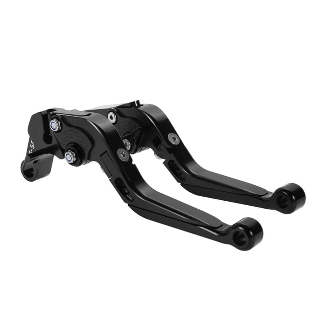 Palancas de freno y embrague cortas/largas Unique Bargains para Aprilia RS660 2020-2025, palanca de freno ajustable en 6 posiciones, aleación de aluminio, negro sólido, 1 par