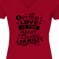 thumbnail image 4 of Inktastic Mothers Day a Mothers Love is the Heart of the Family Women's V-Neck T-Shirt, 4 of 5