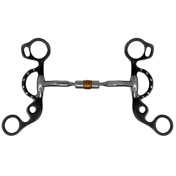 Showman Comfort Jointed Copper Roller Short Shank Snaffle Bit