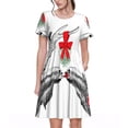 thumbnail image 1 of Disketp Moose Kissing Under Mistletoe para Vestido de Manga Corta para Mujeres, Vestidos de Verano para Mujeres, Casual y Holgado para la Playa, 1 of 6