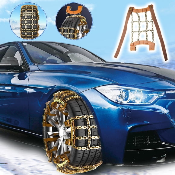 SSZMDLB Snow Chains, Car Tire Snow Chains and Anti Skid Traction Aids, Manganese Steel Ice Chains for Winter Driving, Universal Fit Chains for SUV and Car Tires, Safety Chains for Snow, Ice