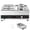 Silver+3-Pan, variant on Dranite Commercial Dual 6.34Qt Soup Warmer Station - 2 Pot Electric Soup Kettle Buffet Warmer with Adjustable Temperature Control for Catering, Restaurants, and Food Service