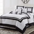 thumbnail image 4 of Ensemble de Couette Générique, 7 Pcs, Design Bicolore, Grand Lit, 4 of 4