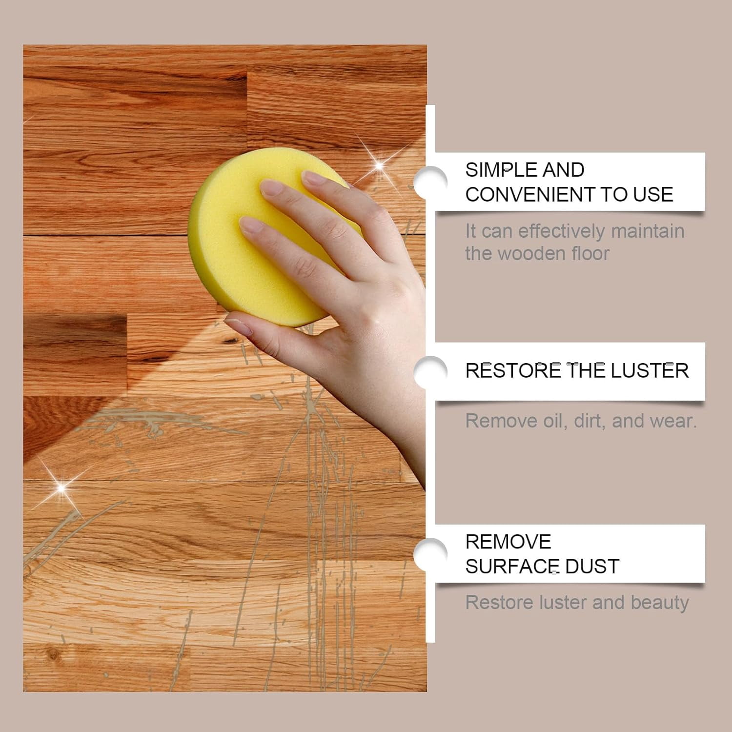 Natural  Wood Floor Maintenance Renewal Spray,  furniture polish, Wood Floor Restorer Fills Scratches, Shines and Protects Flooring, Quick Shine Restorer