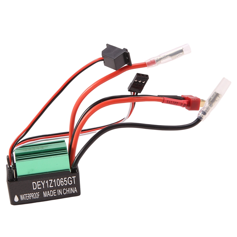 65A ESC Waterproof Brushed Electric Speed Controller with T Plug for