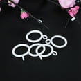 thumbnail image 1 of 1.4" Rings for Curtain Rods with Eyelet, Plating Finish, Pack of 20, White, 1 of 7