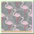 thumbnail image 1 of Tissu Flamant Rose Paradis Tropical - Feuilles d'Arbre Jungle le Exotique, Oiseaux Roses, Faune Hawaïenne, Décoration Inspirée de la Nature - Parfait pour Rembourrage et Accents de Maison - 1 Yard - Épingle Grise, 1 of 5