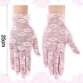 thumbnail image 2 of Guantes de encaje para mujer, guantes de fiesta de té, guantes cortos de cortesía, guantes de novia florales vintage para mujer, cena de boda, 2 of 5