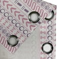 thumbnail image 5 of Ambesonne Trippy Grommet Curtain, Folk Like Flowers Circles, 50" x 63", Pink Purple, 5 of 6