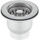 thumbnail image 1 of 85mm Chrome Belfast Sink Basket Strainer Waste - Fits 60mm Hole, 1 of 5