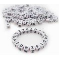 thumbnail image 2 of 300 10x10mm White Cube Acrylic Alphabet Beads AZ for Jewelry Making, 2 of 5
