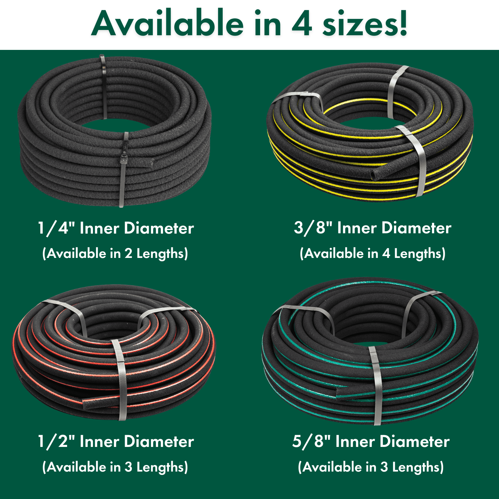 Eaton Brothers Bulk Soaker Hose, 1/2 in x 100 ft, Recycled Rubber, Cut-to-Length