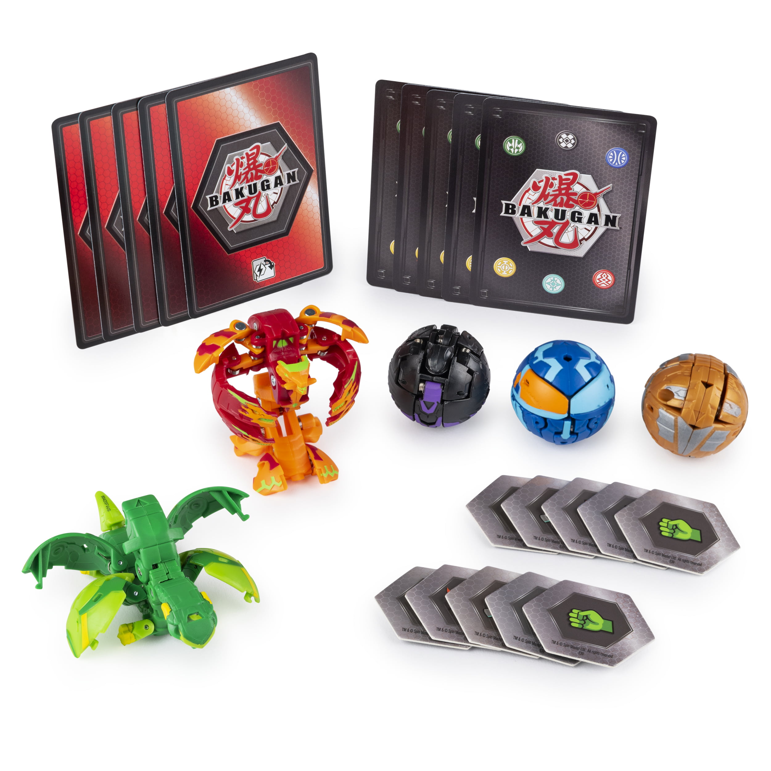 Bakugan, Battle Pack 5-Pack, Ventus Phaedrus and Pyrus Hydranoid,  Collectible Cards and Figures, for Ages 6 and up