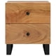 thumbnail image 4 of Mesita de noche VidaXL de madera maciza de acacia con marco negro, 4 of 9
