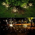 thumbnail image 7 of DIY Solar Garden Lights, 120 LED Solar DIY Flowers Fireworks Stars Lights Outdoor, Waterproof Solar Powered Pathway Lights for Path Lawn Walkway Patio Yard Christmas, (2 Pack, Warm White), 7 of 7
