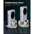 thumbnail image 4 of Cooling Stand & Charging Station for Xbox Series S with RGB Light - Dual Controller Charger & Cooler Fan for Xbox Series S Accessories with 2*1400mAH Batteries, 4 of 9