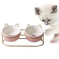 thumbnail image 3 of S SERENABLE Mangeoire pour Animaux de Compagnie Nœud Doré pour Chat Chien, 3 of 7