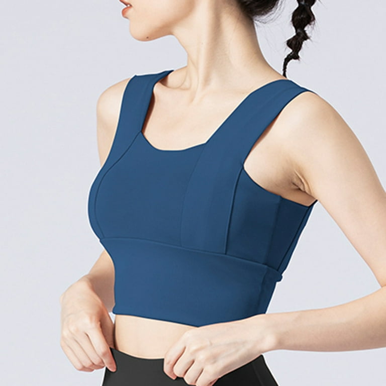 Sports Bras for Women High Support Large Bust, Women's Bras Racerback  Compression Outside Wear Yoga Vest Bra 