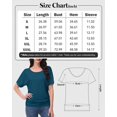 thumbnail image 5 of Women's Dolman Top Boat Neck Comfortable Short Sleeve Solid Gentle Tees Casual T Shirt with Side Shirring Detail, 5 of 6