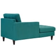 thumbnail image 3 of Modway Empress Left-Arm Upholstered Polyester Fabric Chaise in Teal Blue, 3 of 3